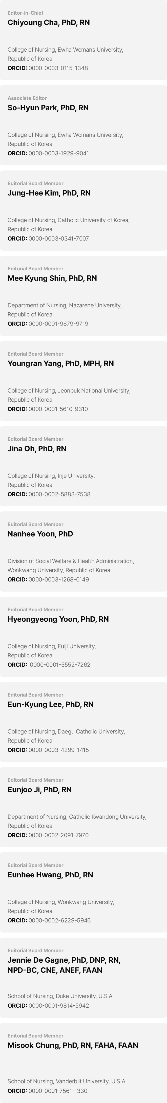 EDITORIAL BOARD